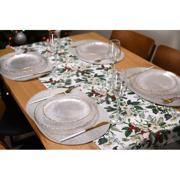 Раннер Ardesto Happy Holidays ART01HG 40х140 см зелений гостролист