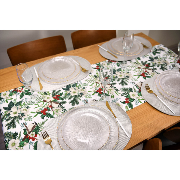 Раннер Ardesto Happy Holidays ART01HG 40х140 см зелений гостролист