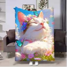 Плед 3D Весна Котик 18059 135х160 см
