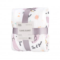 Плед Ardesto Flannel Лінивці ART0115PB 160х200 см білий