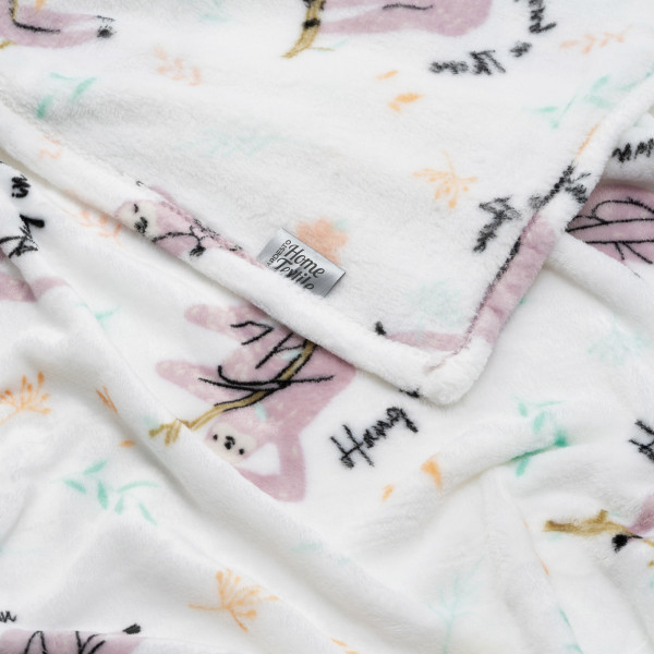 Плед Ardesto Flannel Лінивці ART0115PB 160х200 см білий