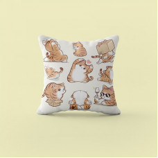Подушка 3D Котики муркотики 4448_D 17973 35х35 см