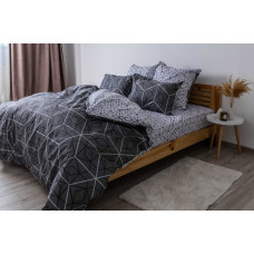 Постільна білизна євро ТЕП Quadro Star grey 2-00880-25736 200х215 см