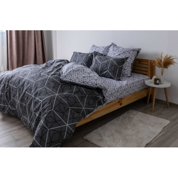 Постільна білизна сімейна ТЕП Quadro Star grey 2-00882-25737 150х215х2 см