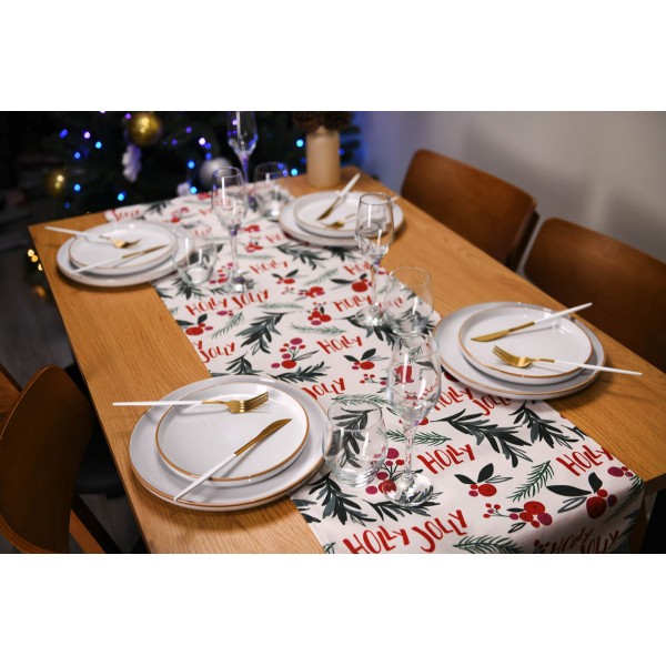 Раннер Ardesto Happy Holidays ART01HW 40х140 см білий гостролист