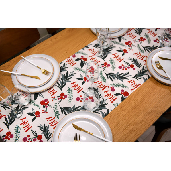 Раннер Ardesto Happy Holidays ART01HW 40х140 см білий гостролист