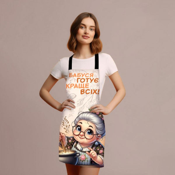 Фартух 3D Бабусі Моменти щастя 4458 17986 80х60х24 см