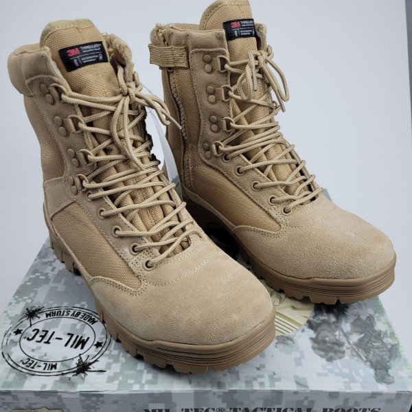 Черевики тактичні Mil-Tec Tactical Boot Zipper YKK Khaki ЗСУ 12822104 7314 43 р хакі