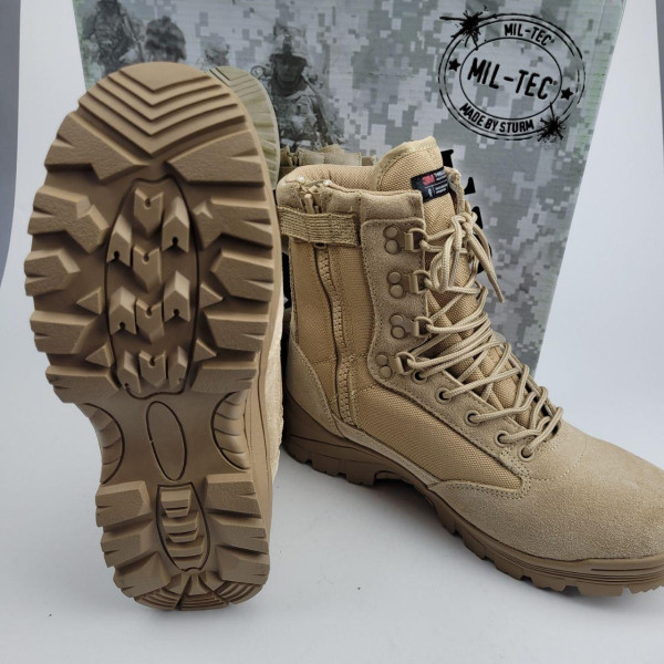 Черевики тактичні Mil-Tec Tactical Boot Zipper YKK Khaki ЗСУ 12822104 7314 43 р хакі