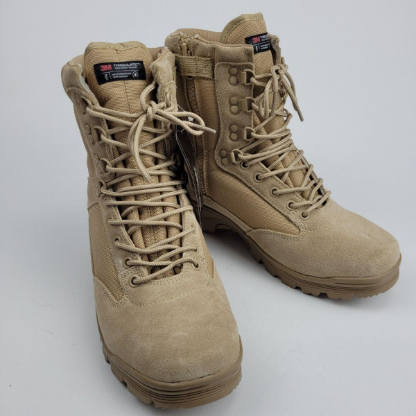 Черевики тактичні Mil-Tec Tactical Boot Zipper YKK Khaki ЗСУ 12822104 7314 43 р хакі