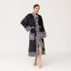 Кімоно жіноче з плюшевого велюру Kimono Black and White Zebra 18366 M
