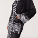 Кімоно жіноче з плюшевого велюру Kimono Black and White Zebra 18366 M