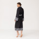 Кімоно жіноче з плюшевого велюру Kimono Black and White Zebra 18366 M