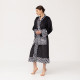 Кімоно жіноче з плюшевого велюру Kimono Black and White Zebra 18366 M