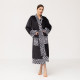 Кімоно жіноче з плюшевого велюру Kimono Black and White Zebra 18367 L