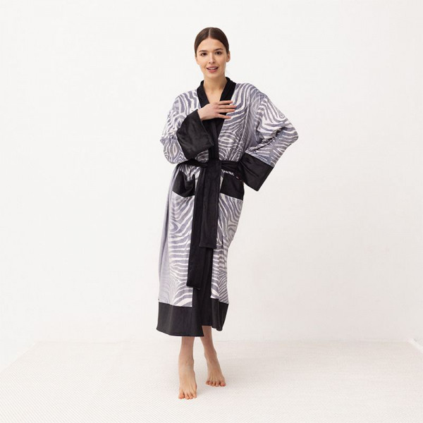 Кімоно жіноче з плюшевого велюру Kimono Luxury 18377 S