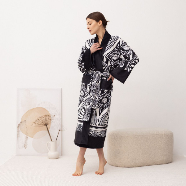 Кімоно жіноче з плюшевого велюру Kimono Noire 18130 M