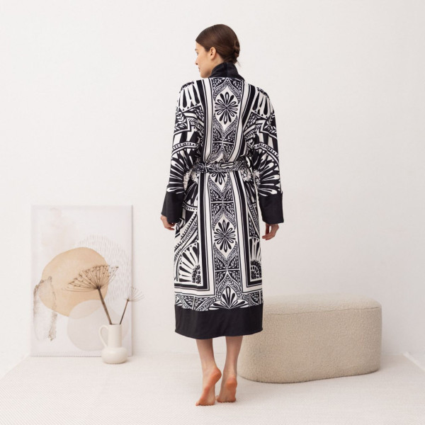 Кімоно жіноче з плюшевого велюру Kimono Noire 18130 M