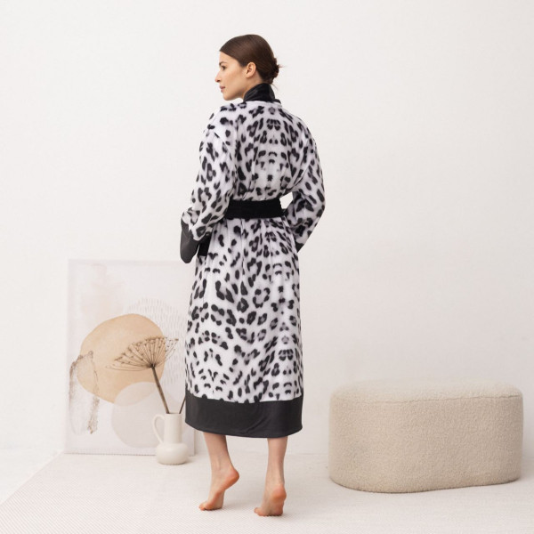 Кімоно жіноче з плюшевого велюру Kimono Snow Leopard 18373 L