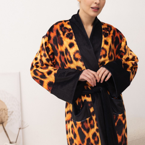Кімоно жіноче з плюшевого велюру Kimono Сonfidence 18396 M