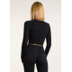 Кроп-топ лонгслів у рубчик CROP TOP RIB one size 18861 чорний
