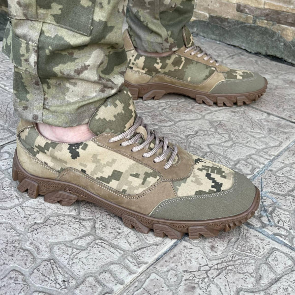Кросівки чоловічі тактичні ЗСУ Піксель Kros Pixel 102132 6657 42 р 27,5 см хакі