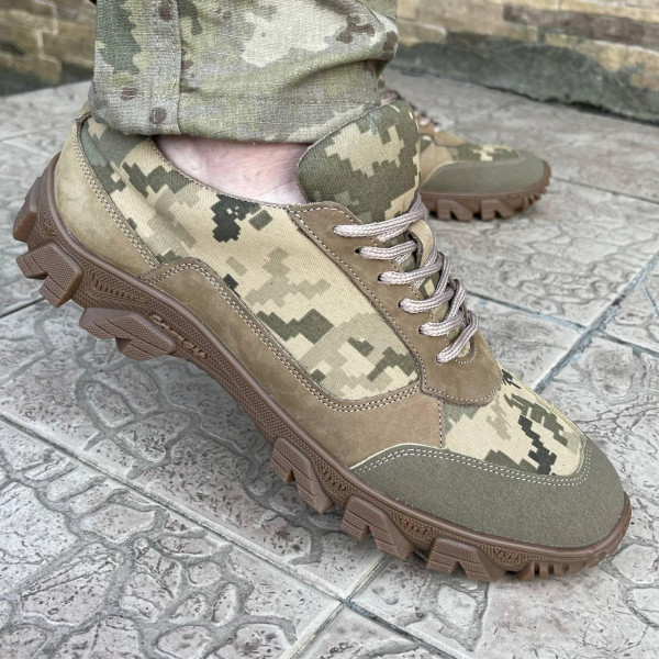 Кросівки чоловічі тактичні ЗСУ Піксель Kros Pixel 102132 6657 42 р 27,5 см хакі