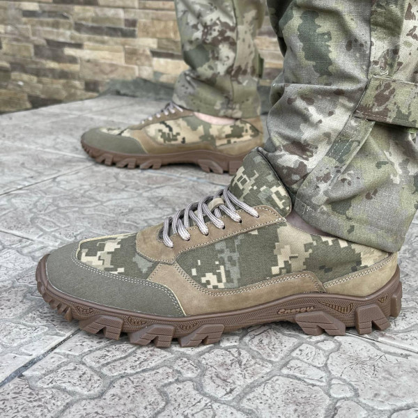 Кросівки чоловічі тактичні ЗСУ Піксель Kros Pixel 102132 6657 42 р 27,5 см хакі