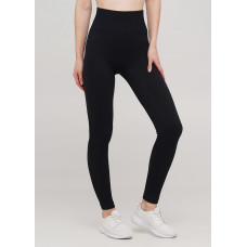 Легінси жіночі в рубчик з пуш-ап LEGGINGS RIB 18864 S-M чорні