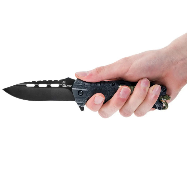 Ніж складаний кишеньковий Einhandmesser paracord Mil-Tec Німеччина ЗСУ 15318410 8080 10 см