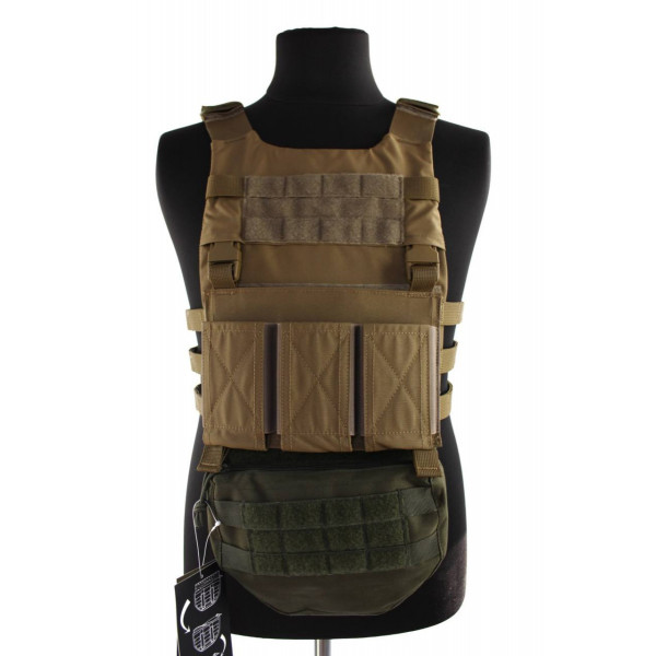 Підсумок з кріпленням до плитоноски MiL-tec Molle ЗСУ Німеччина 13486301 8642 оливковий 23х4,5х16 см
