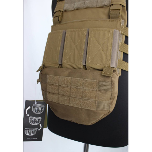 Подсумок с креплением к плитоноски MiL-tec Molle ВСУ (ЗСУ) Германия 13486319 8116 койот 23х4,5х16 см