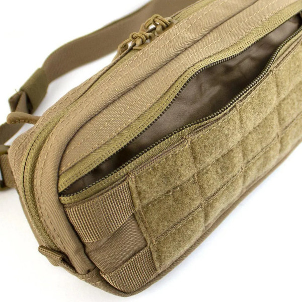 Тактична сумка-бананка Mil-tec Fanny Pack Molle ЗСУ 13512519 6653 23,5х6х12 см койот