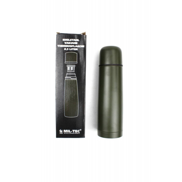 Термос питний MiL-tec Steel Німеччина ЗСУ 14531900 8120 500 мл оливковий