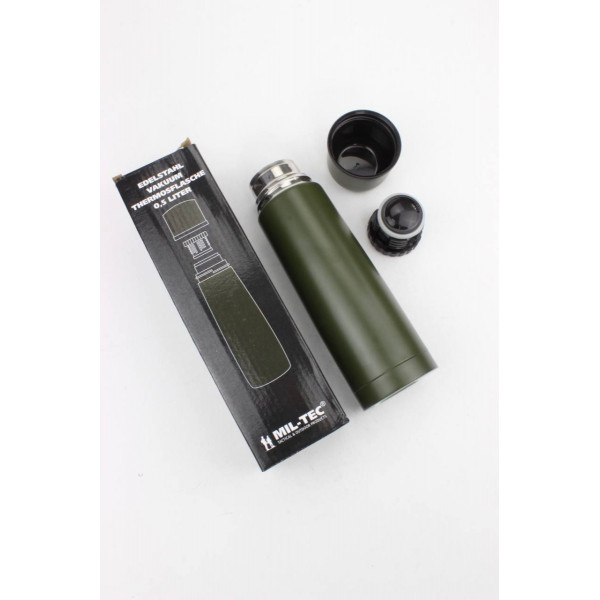 Термос питний MiL-tec Steel Німеччина ЗСУ 14531900 8120 500 мл оливковий