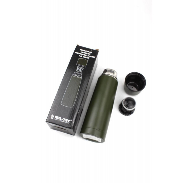 Термос питний MiL-tec Steel Німеччина ЗСУ 14531900 8120 500 мл оливковий