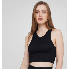 Топ-майка у рубчик HALTER TOP RIB 18862 S-M чорний