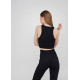 Топ-майка у рубчик HALTER TOP RIB 18862 S-M чорний
