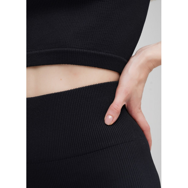Топ-майка у рубчик HALTER TOP RIB 18862 S-M чорний