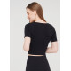 Футболка жіноча укорочена безшовна CROP T-SHIRT 18860 L-XL чорна