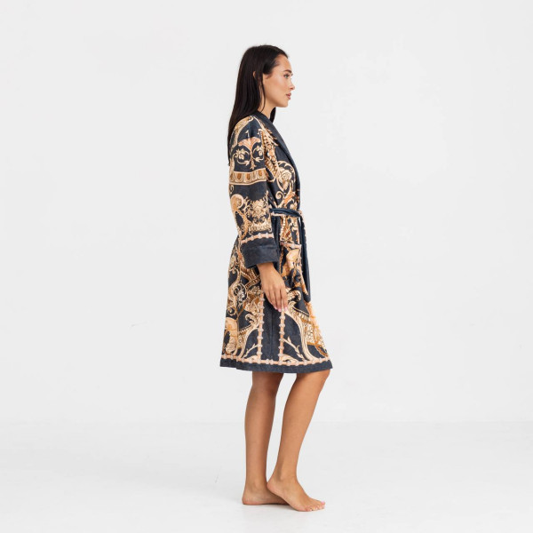 Халат жіночий з плюшевого велюру Elegance 18271 L-XL