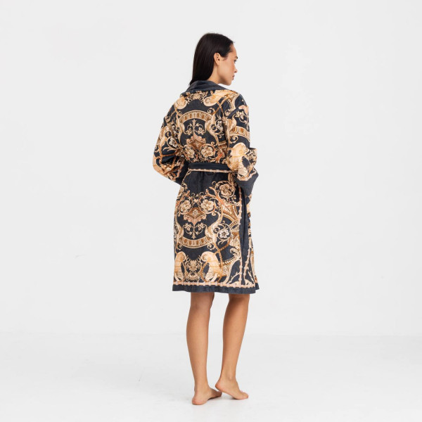 Халат жіночий з плюшевого велюру ексклюзивний Elegance 18272 2XL-3XL