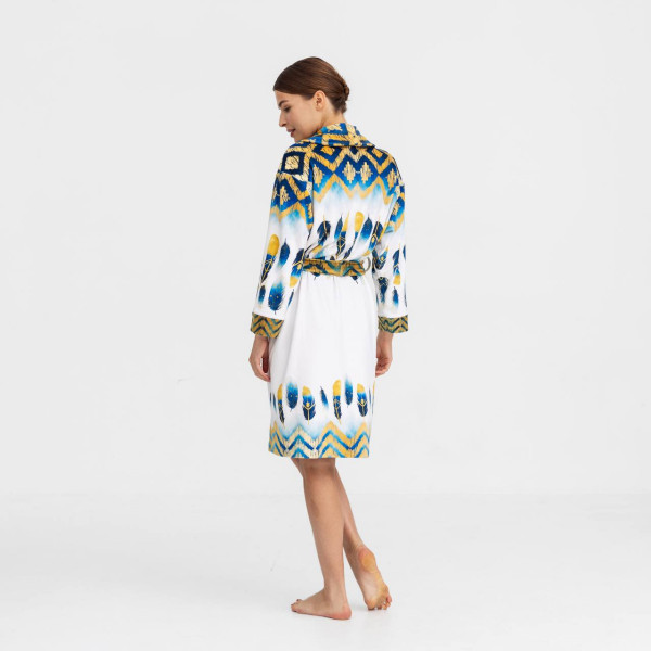 Халат жіночий з плюшевого велюру ексклюзивний Feather 18287 L-XL