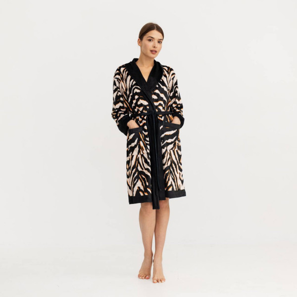 Халат жіночий з плюшевого велюру ексклюзивний Feature 18263 L-XL