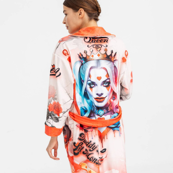 Халат жіночий з плюшевого велюру Harley Quinn 18334 M-L