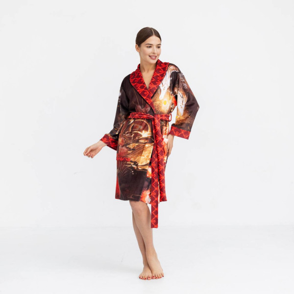 Халат жіночий з плюшевого велюру ексклюзивний Japan 18331 L-XL