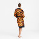 Халат жіночий з плюшевого велюру ексклюзивний Leopard 18276 2XL-3XL