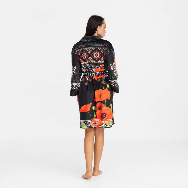 Халат жіночий з плюшевого велюру ексклюзивний National 18283 L-XL