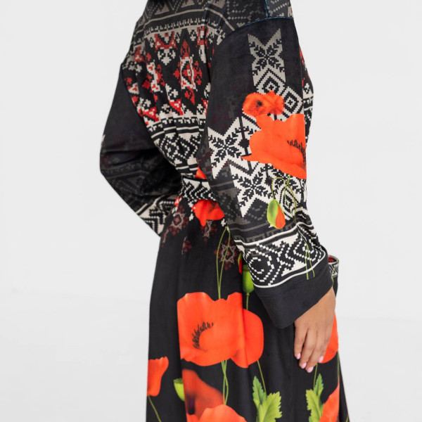Халат жіночий з плюшевого велюру ексклюзивний National 18283 L-XL