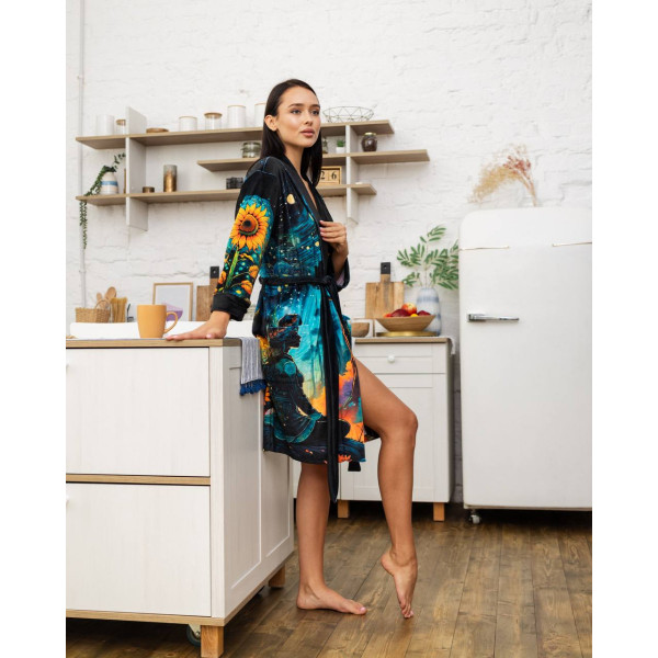 Халат жіночий з плюшевого велюру ексклюзивний Night 18311 L-XL
